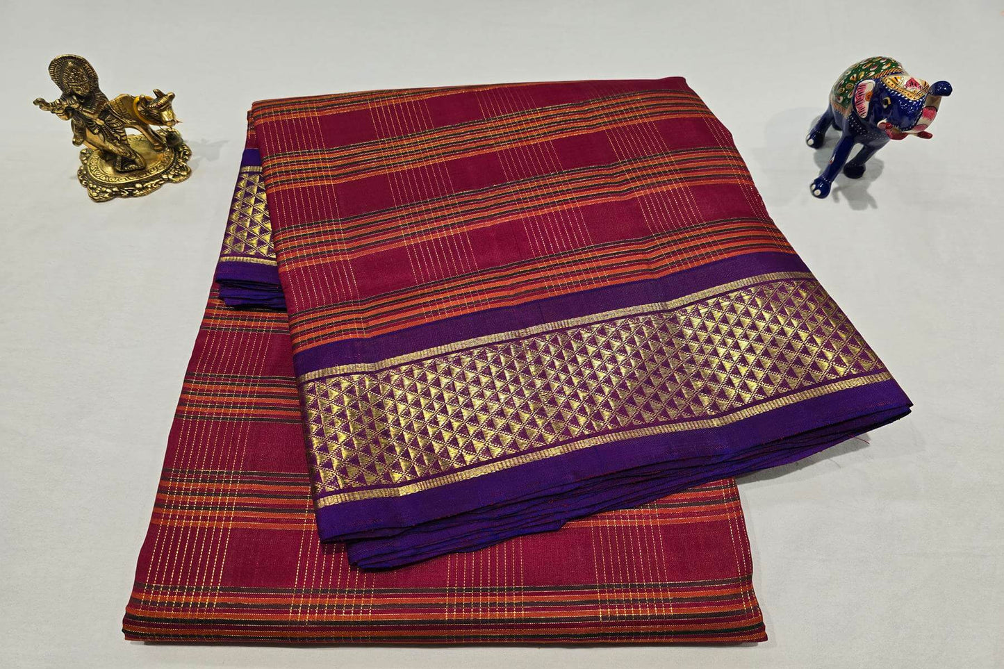 Nine yards Kanjivaram silk saree SS4175