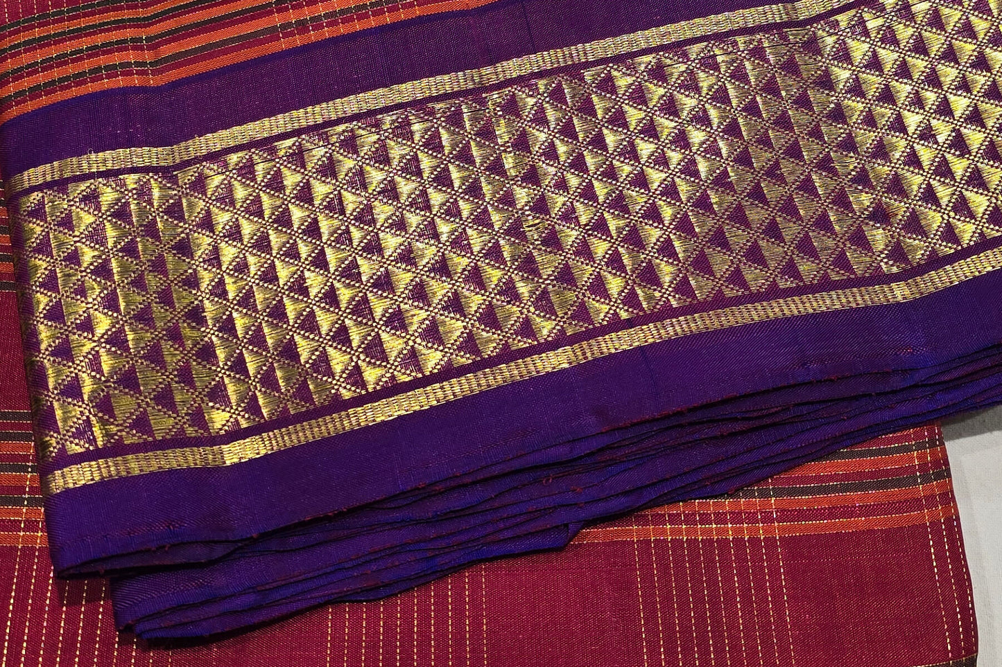 Nine yards Kanjivaram silk saree SS4175