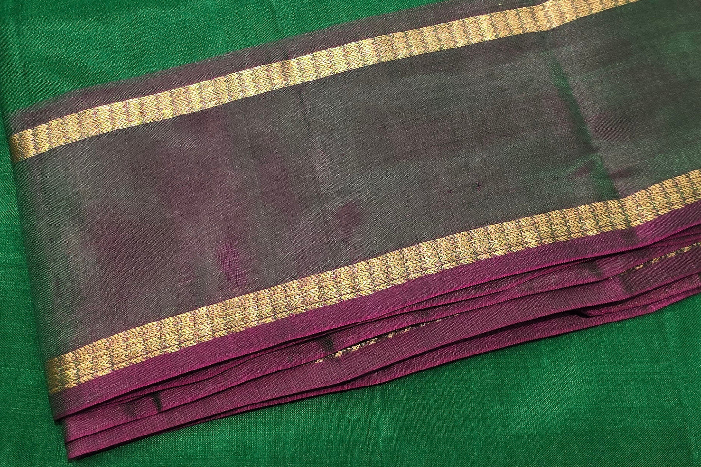 Nine yards silk saree AC1259