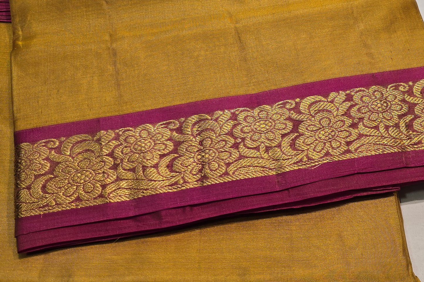 Nine yards silk saree SS4364