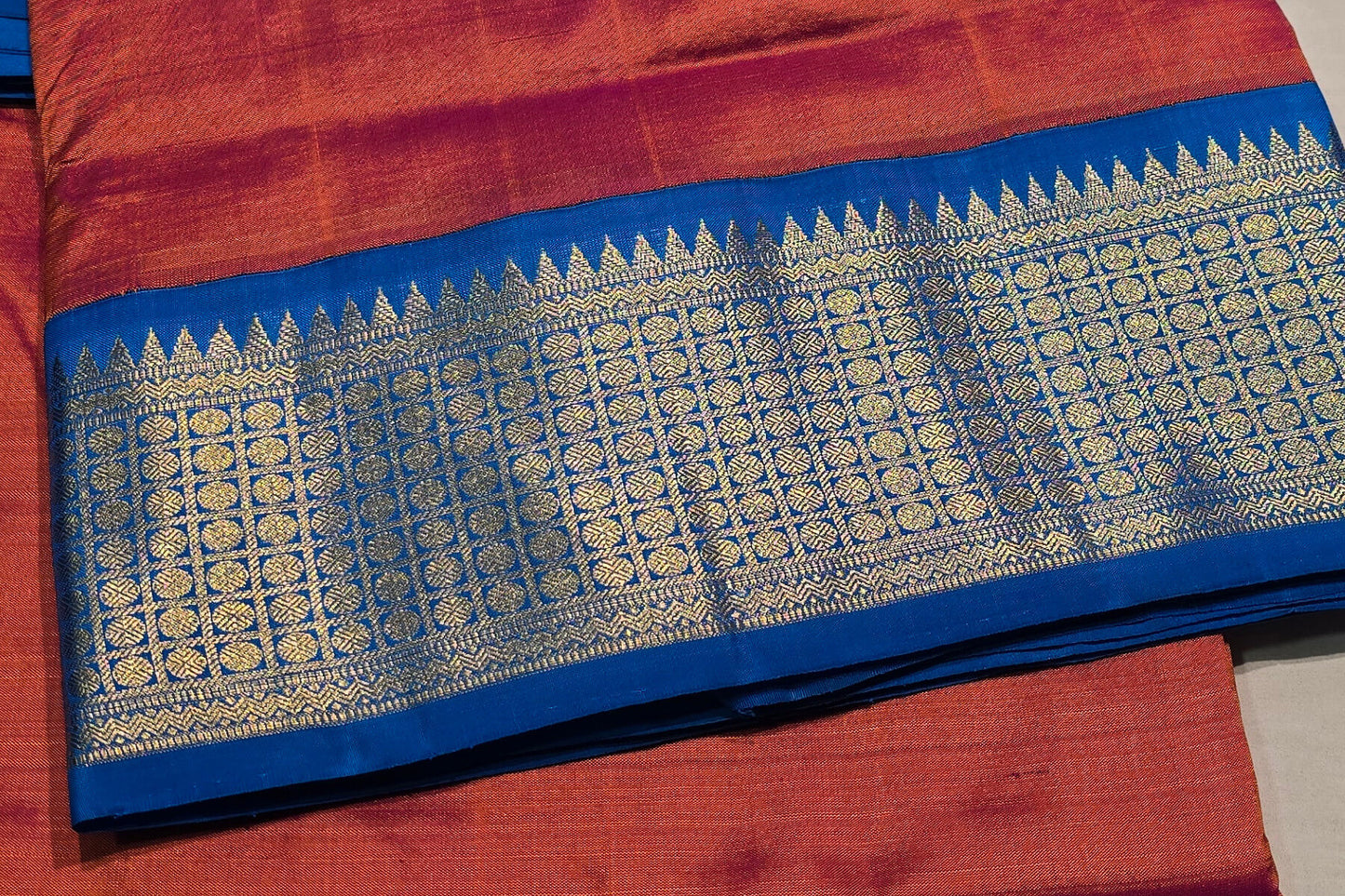 Nine yards silk saree SS4378