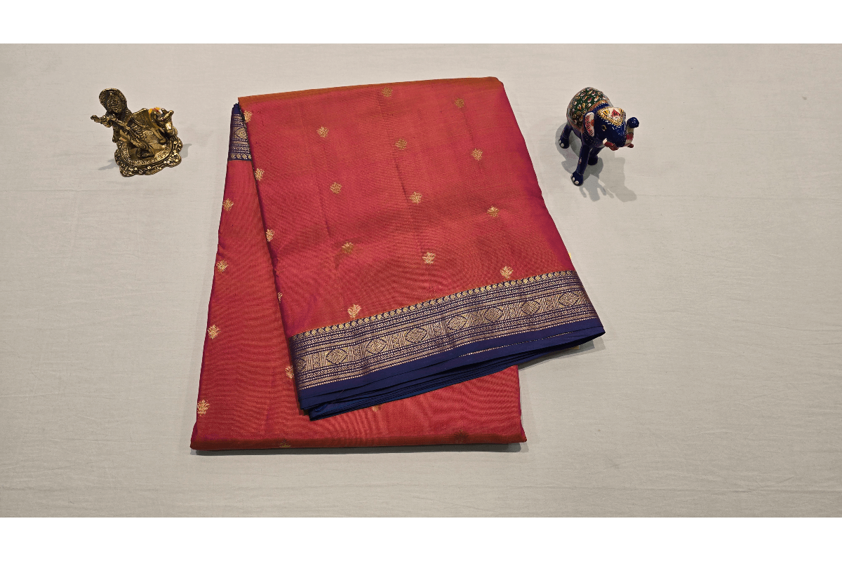 Nine yards silk saree AC1273