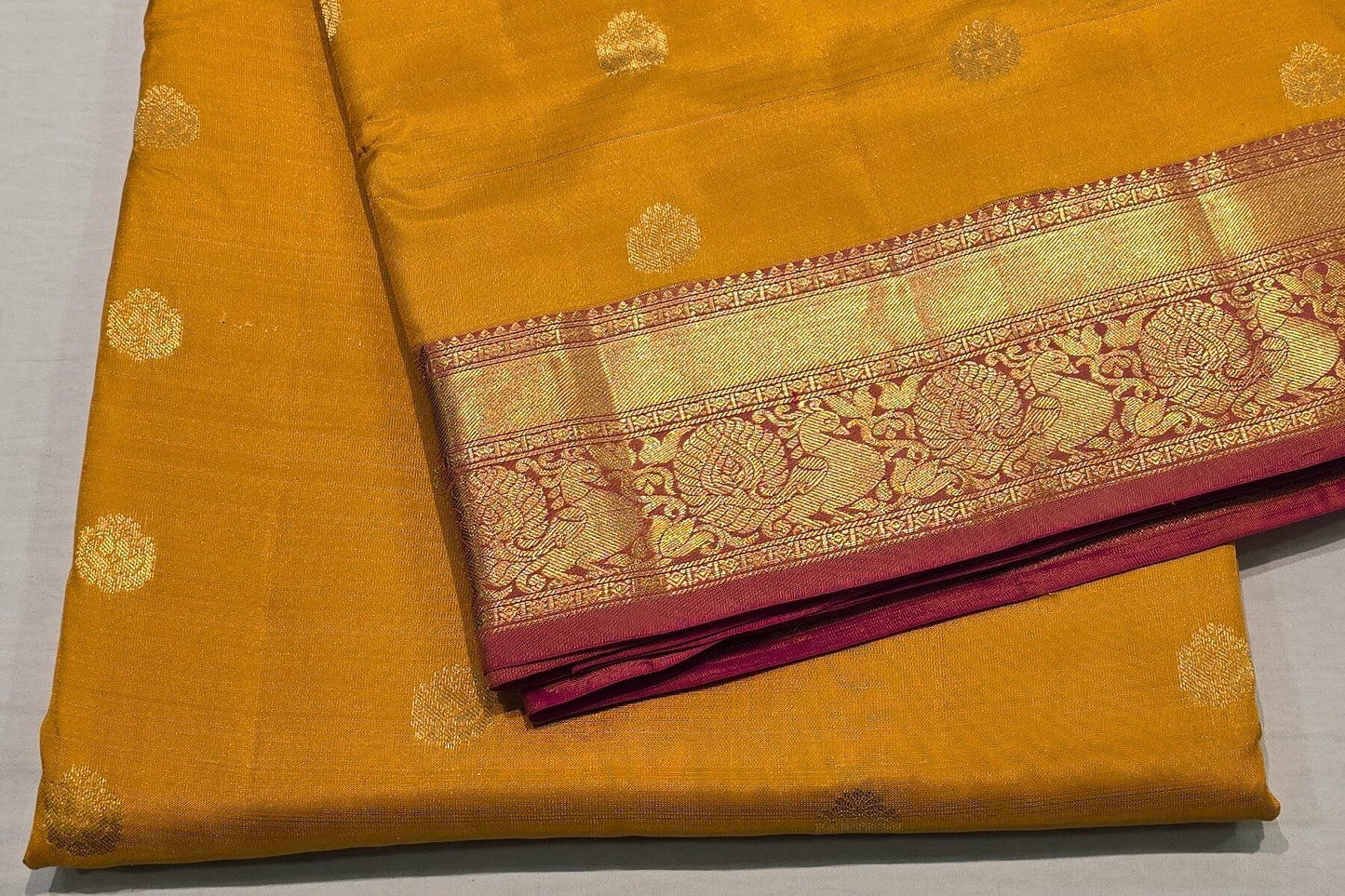 Nine yards silk saree AC1277