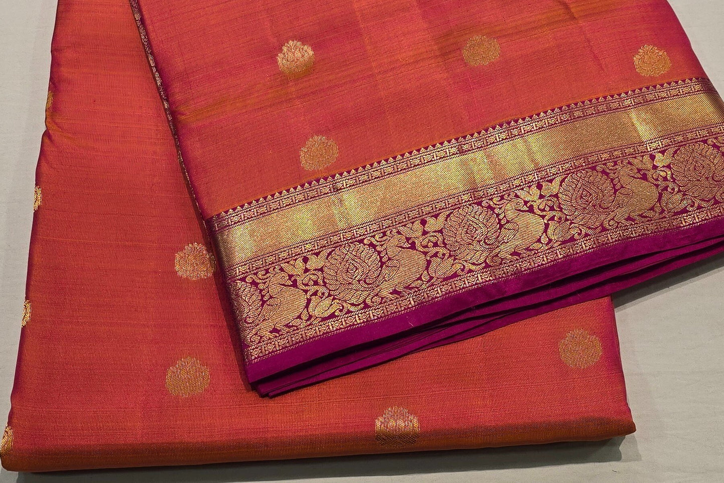 Nine yards silk saree AC1278