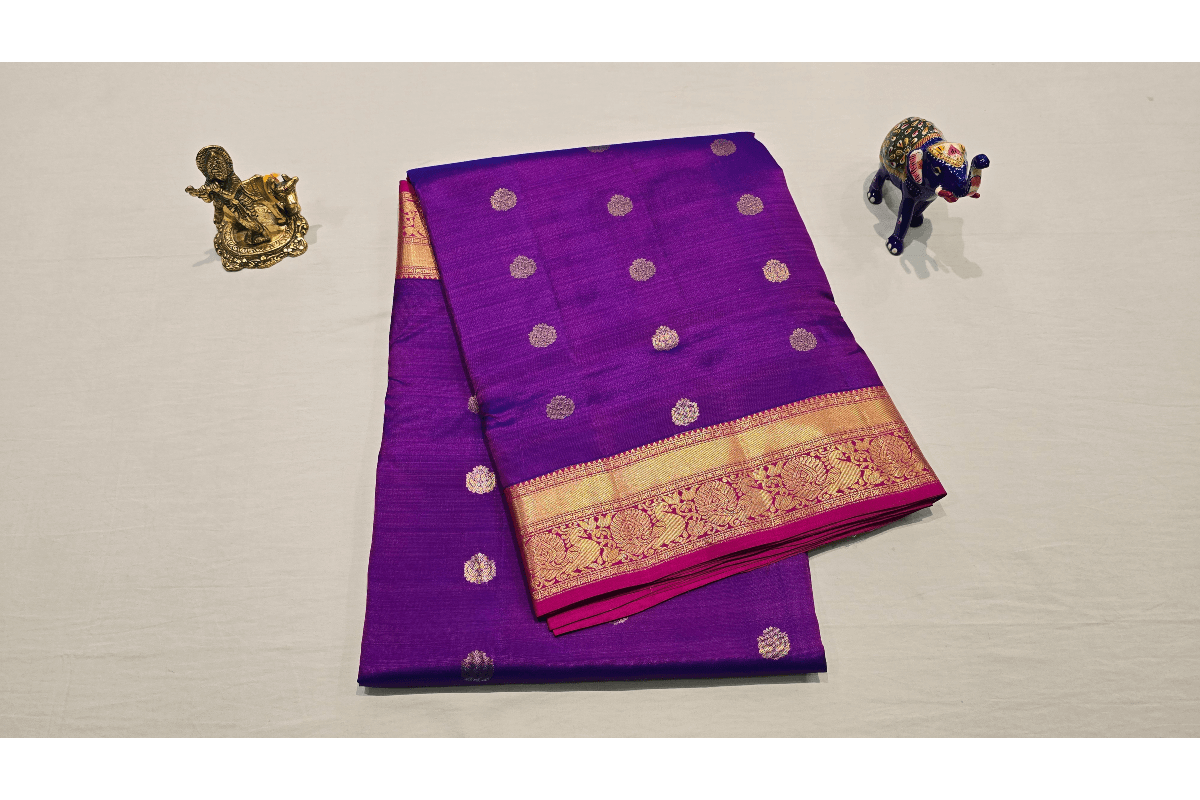 Nine yards silk saree AC1279