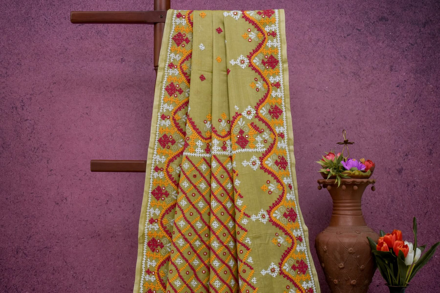 Tussar cotton saree SH003