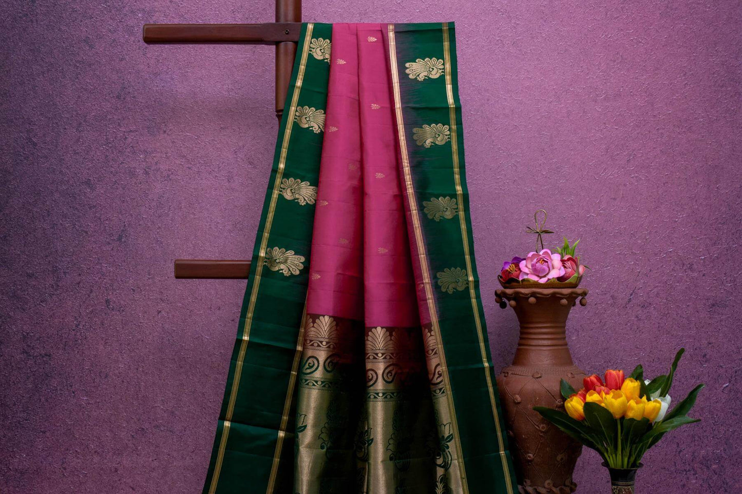 Pink Kanjivaram Silk Saree SS4678