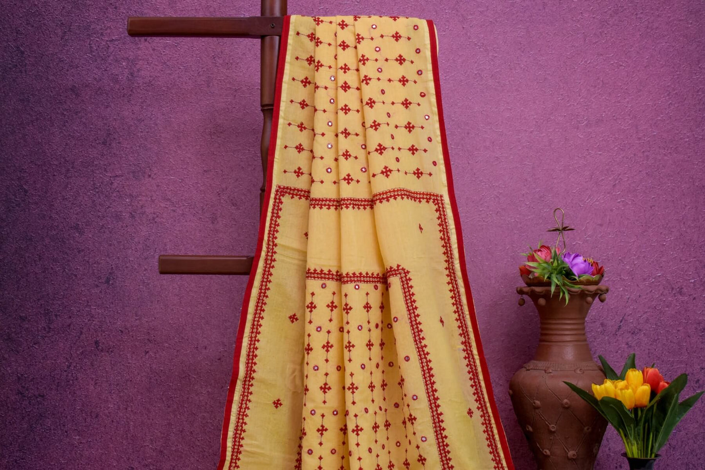 Tussar cotton saree SH024