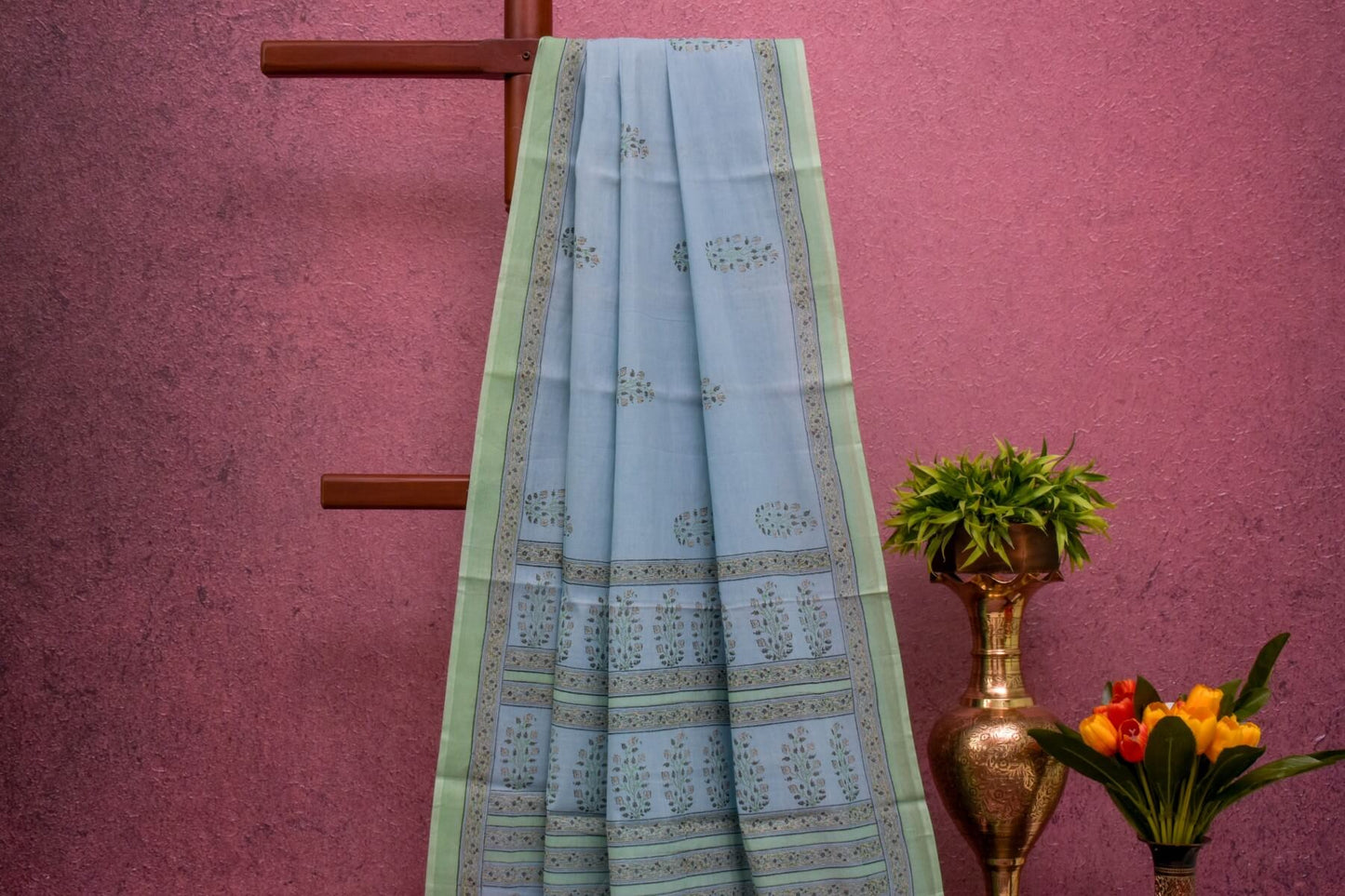 Block print Cotton Saree SS4742